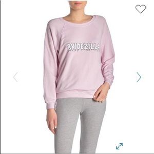 Wildfox Pink Bridezilla Pullover Sweater Size S
